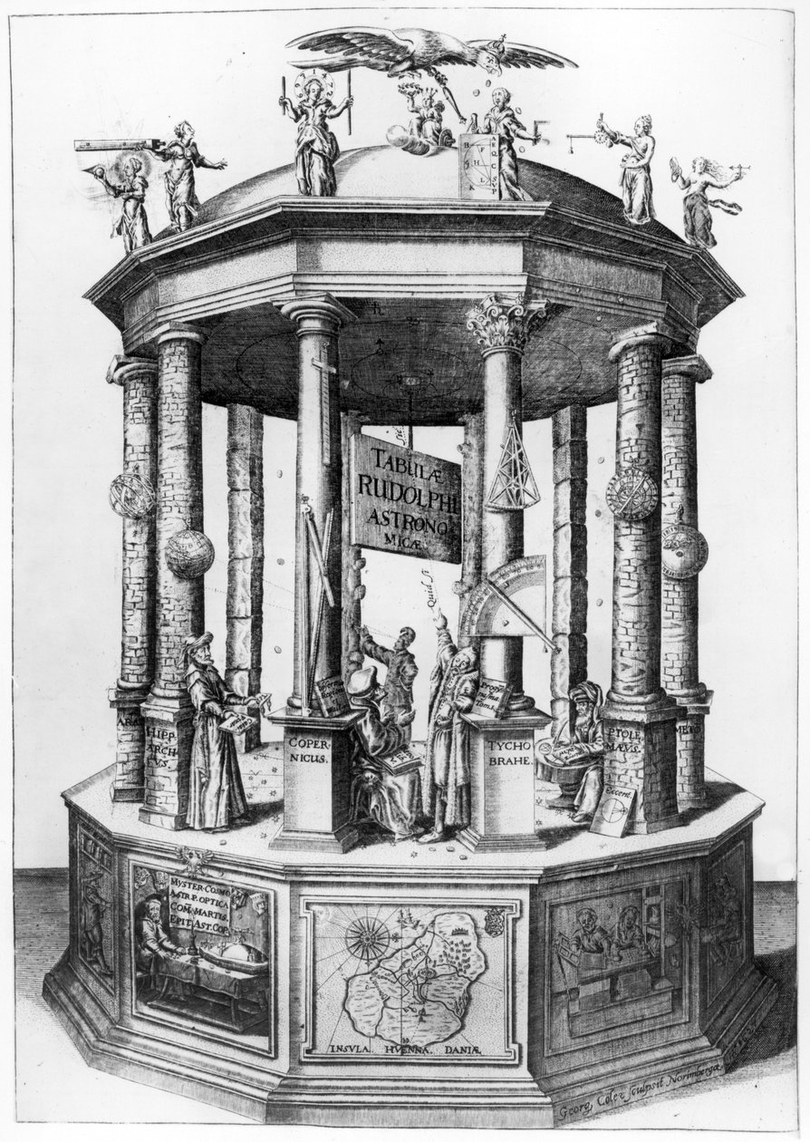 Johannes Kepler tarafından derlenen Rudolphine Tablolarının ön yüzü, 1627