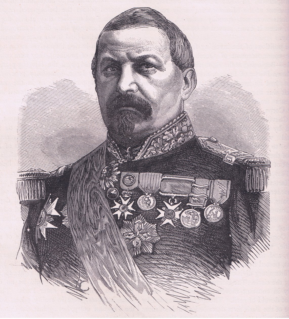 General Vinoy, Cassells History of the War of France ve Almanya arasındaki Cassell and Company Limited tarafından yayınlandı, c.1890 (lito) by German School