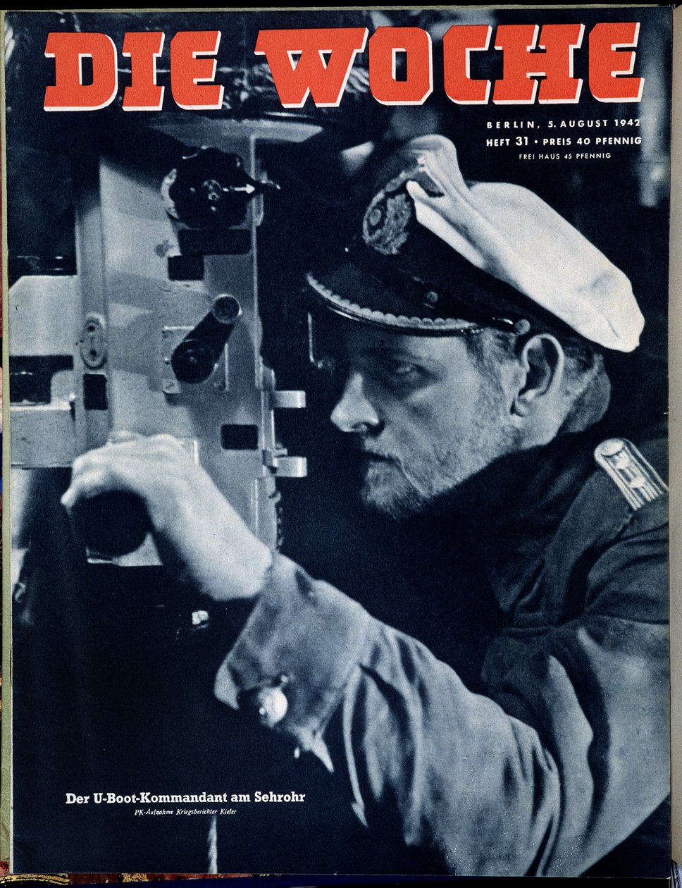 Alman Donanması, periskop gözleminde U-bot komutanı, “” Die Woche”, 5/8/1942. by German School