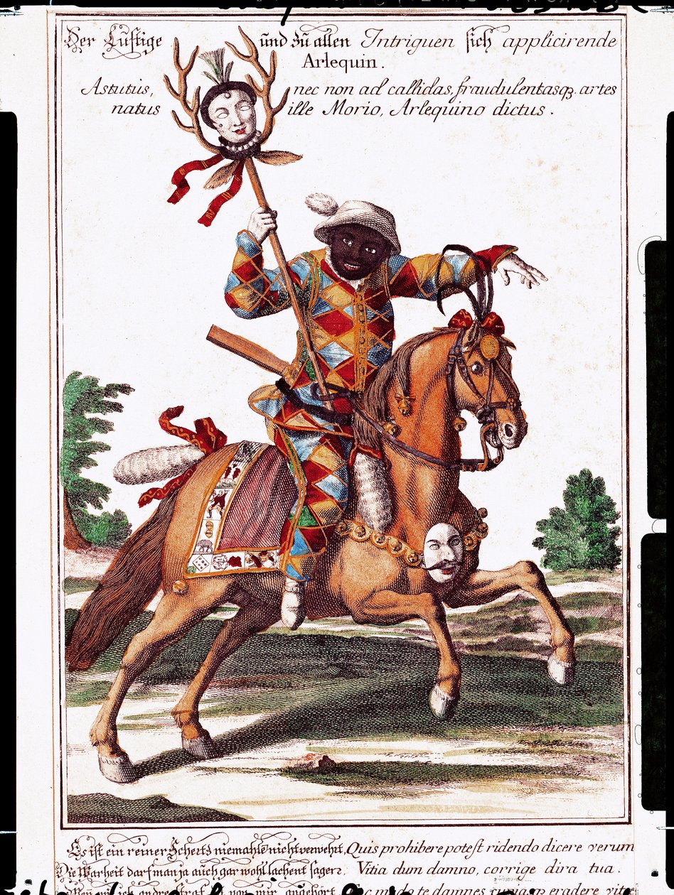 Atlı Harlequin by German School
