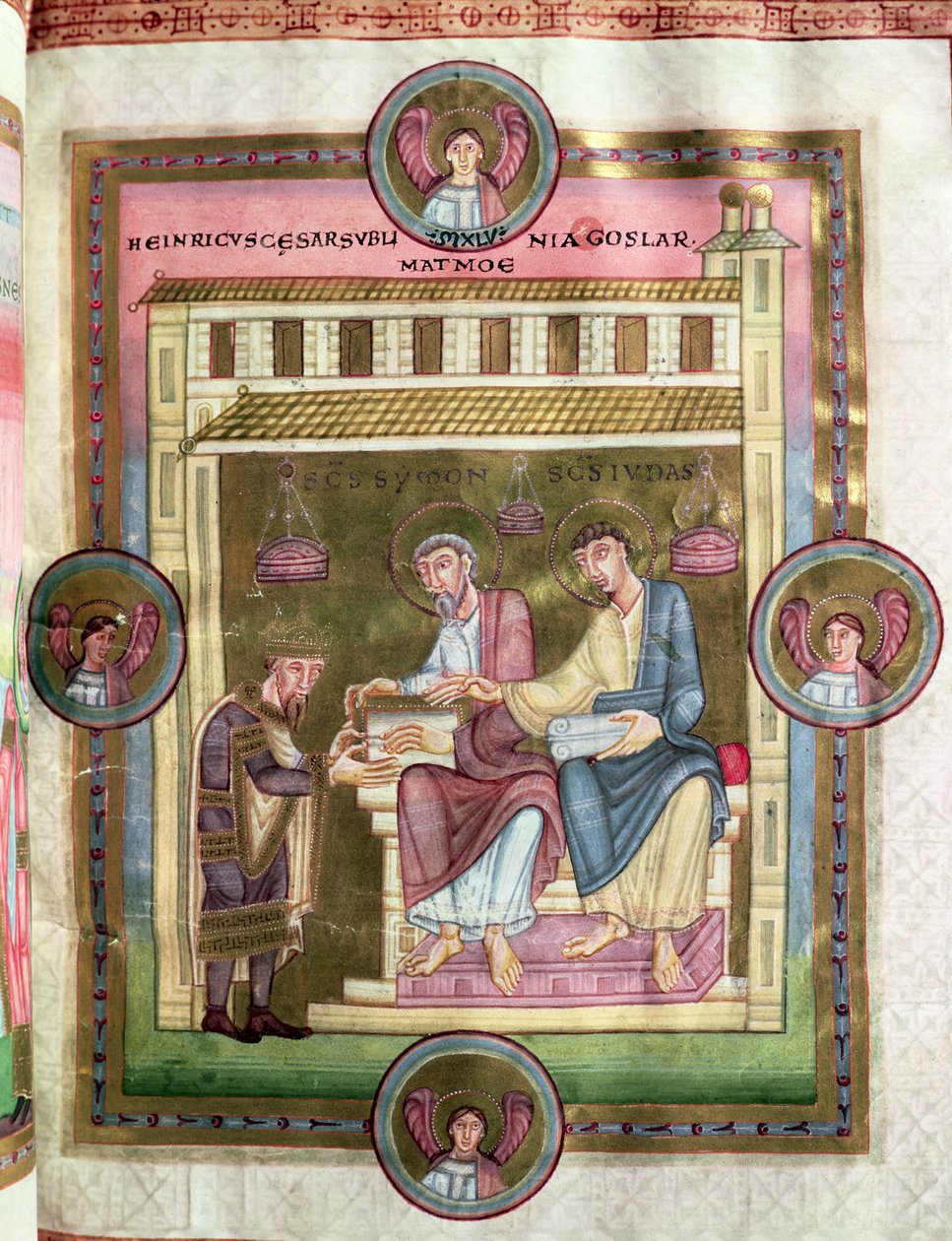 Henry III (1017-56) ile Havariler Simon ve Jude, Codex Caesareus Upsaliensis