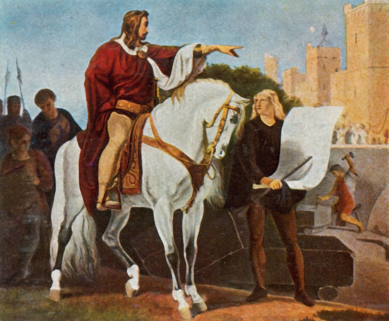 Aslan Henry (geliştirilmiş renkli taş baskı) by German School