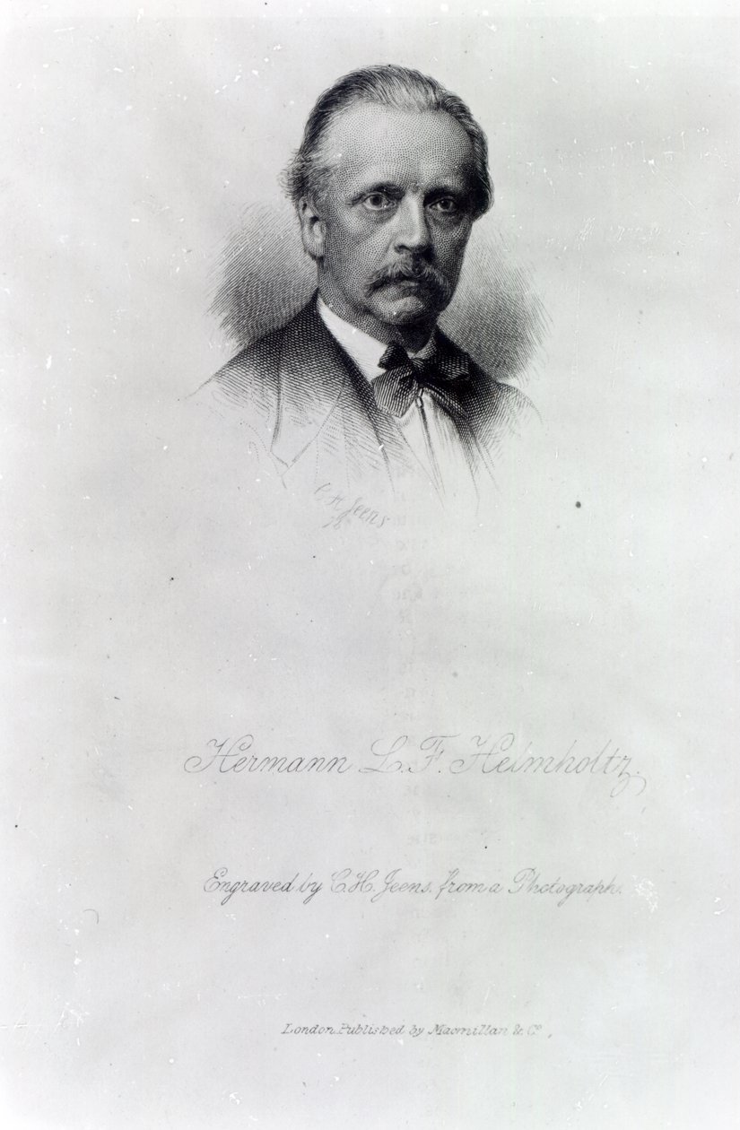 Hermann von Helmholtz, C.H Jeans tarafından oyulmuş by German School