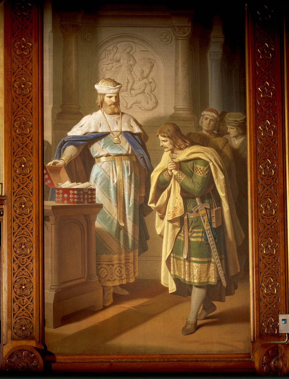 Hermann von Thuringen, Tannhauser Destanından (tuval üzerine yağlı boya) yeni bulunan 
