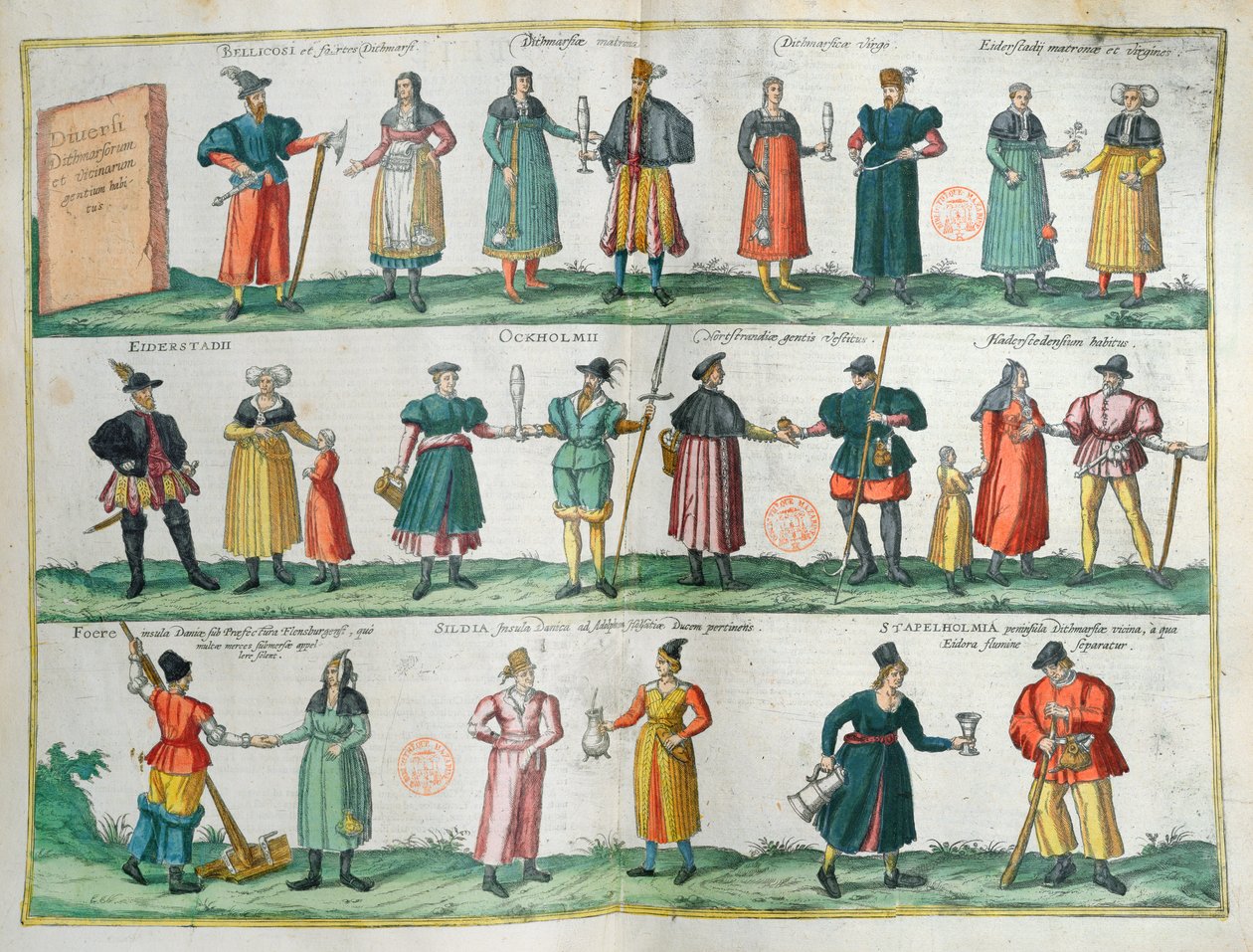 Dithmarschen (Danimarka) sakinleri, G. Braun tarafından Theatre des Cites du Monde