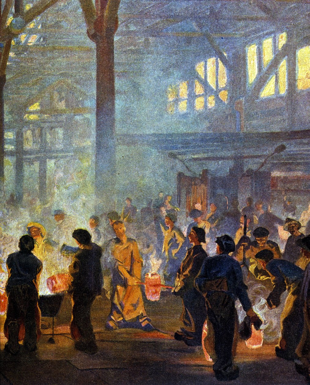 1908 yılında bir metalurji fabrikasının içi. Jugend