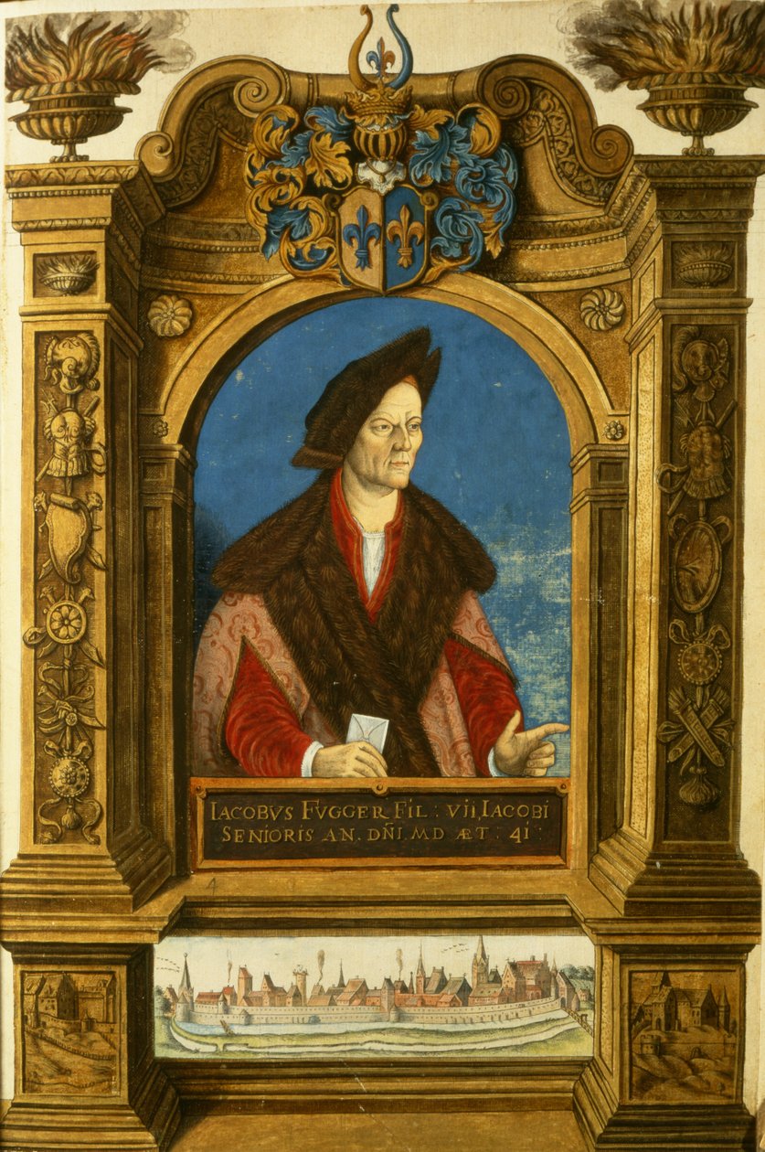Fugger ailesinin gizli onur kitabından Jakob Fugger by German School