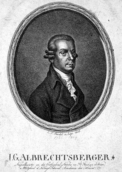 Johann Georg Albrechtsberger (1736-1809), C.F. Riedel by German School