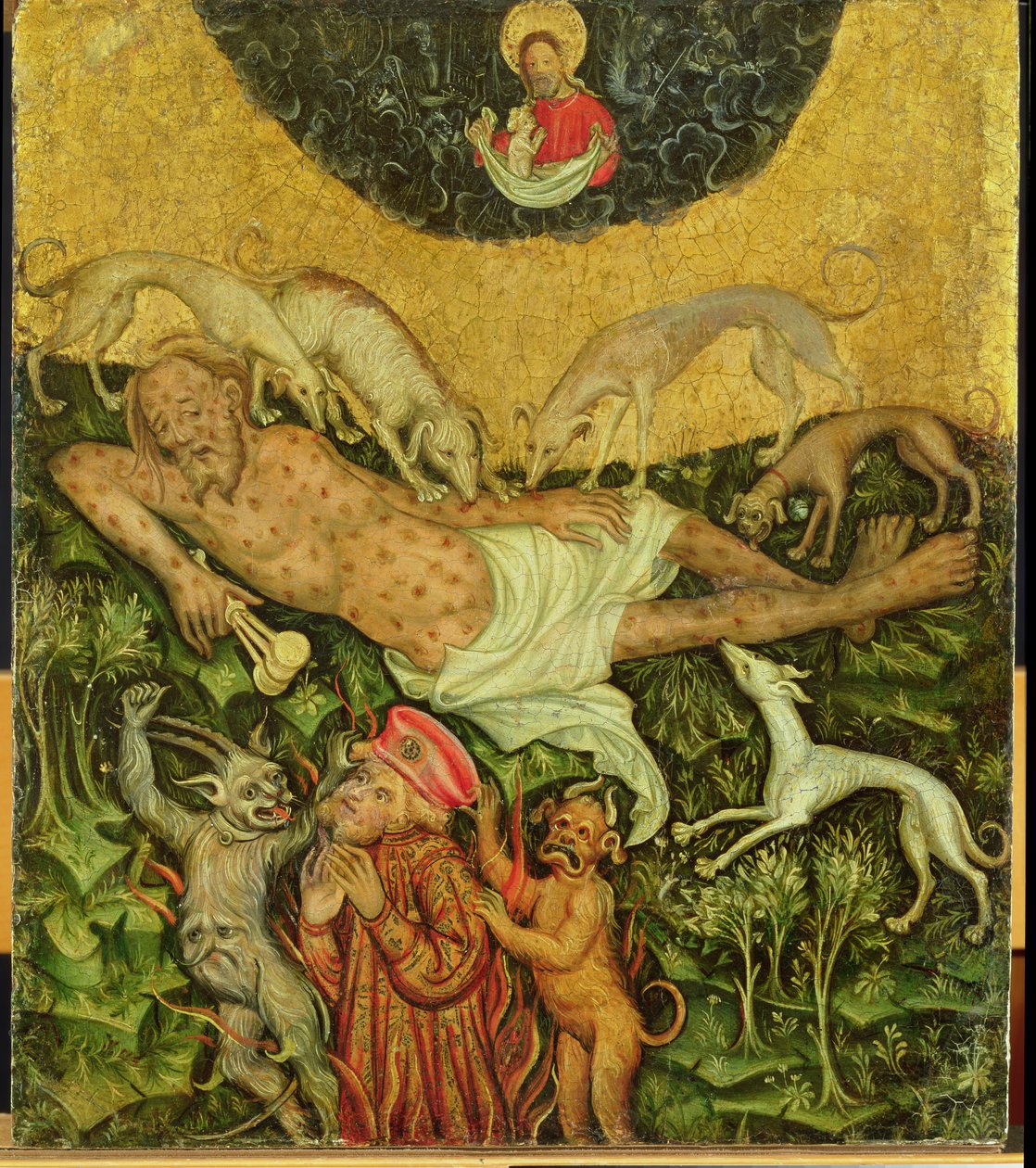 Lazarus ve Zengin Adam, c.1400 by German School