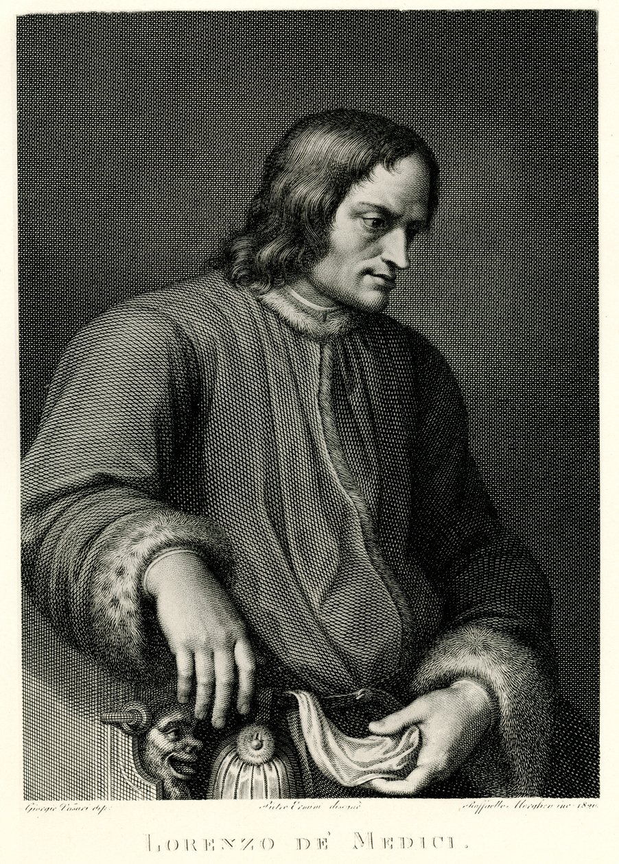 Lorenzo de Medici, 1884-90 (fototip) by German School
