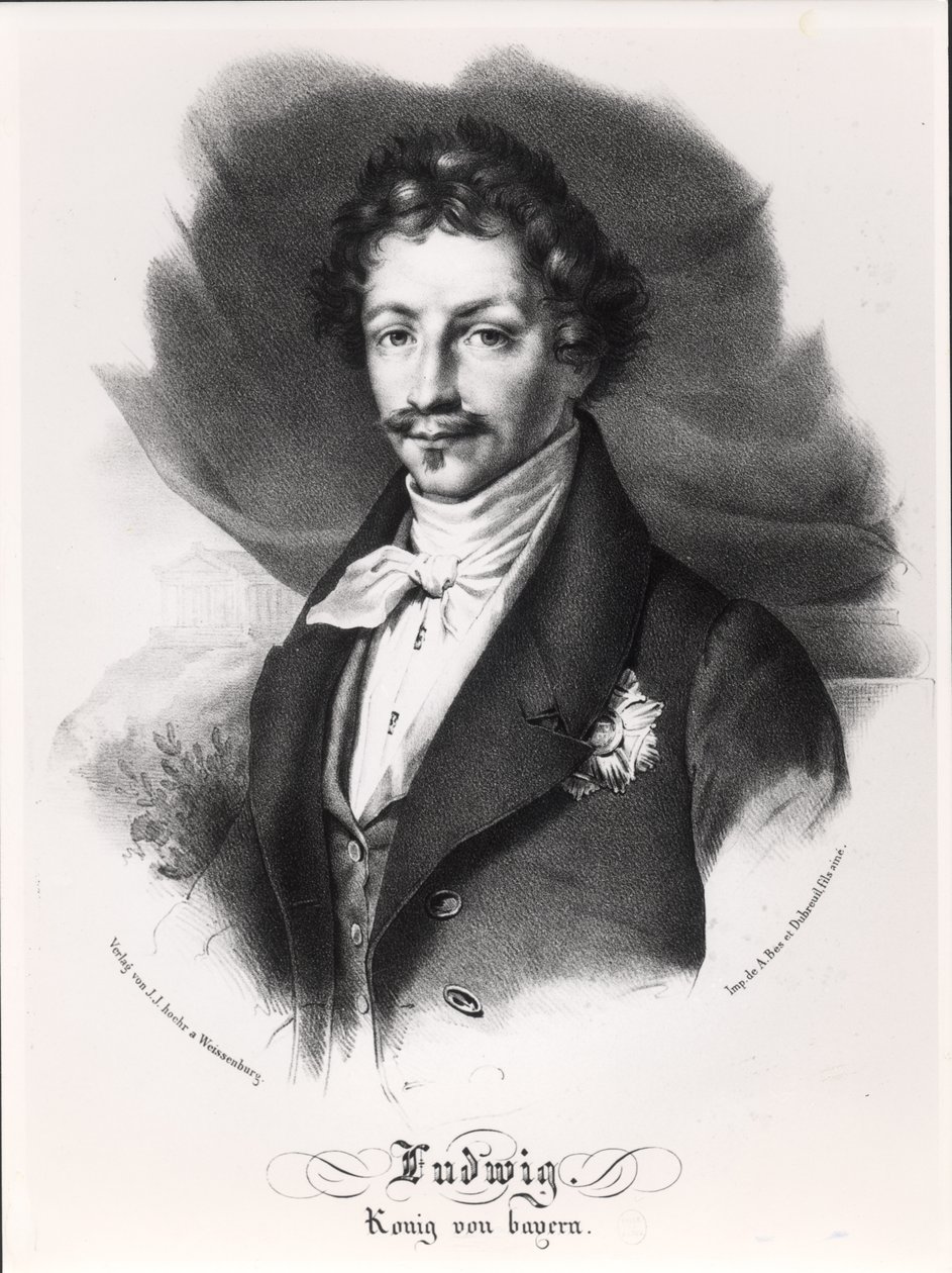 Bavyeralı Ludwig I (25 Ağustos 1786 - 29 Şubat 1868) by German School
