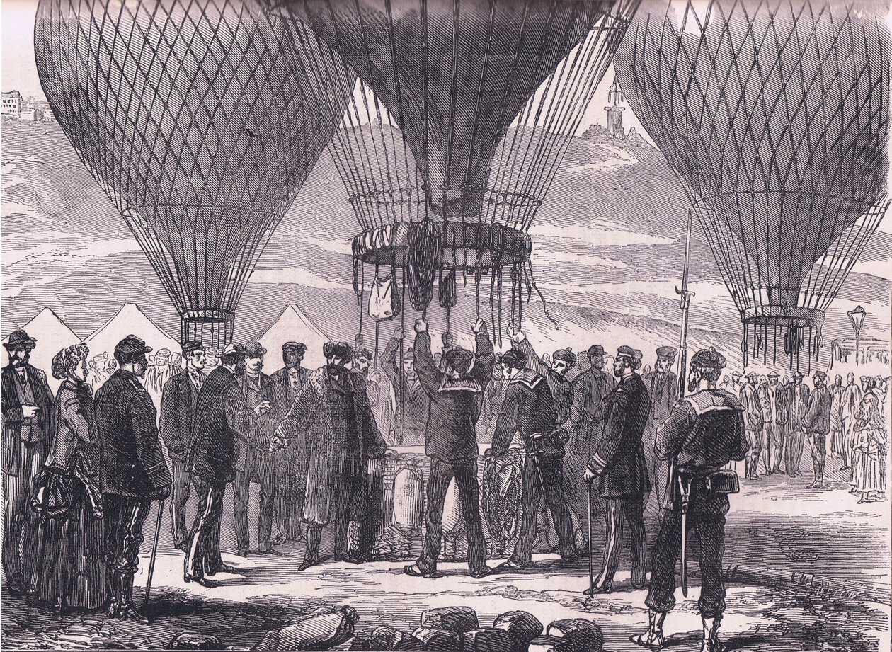 Tours için başlayan M Gambetta, Cassells History of the War Fransa ve Almanya arasındaki Cassell and Company Limited tarafından yayınlandı, c.1890 (litho) by German School