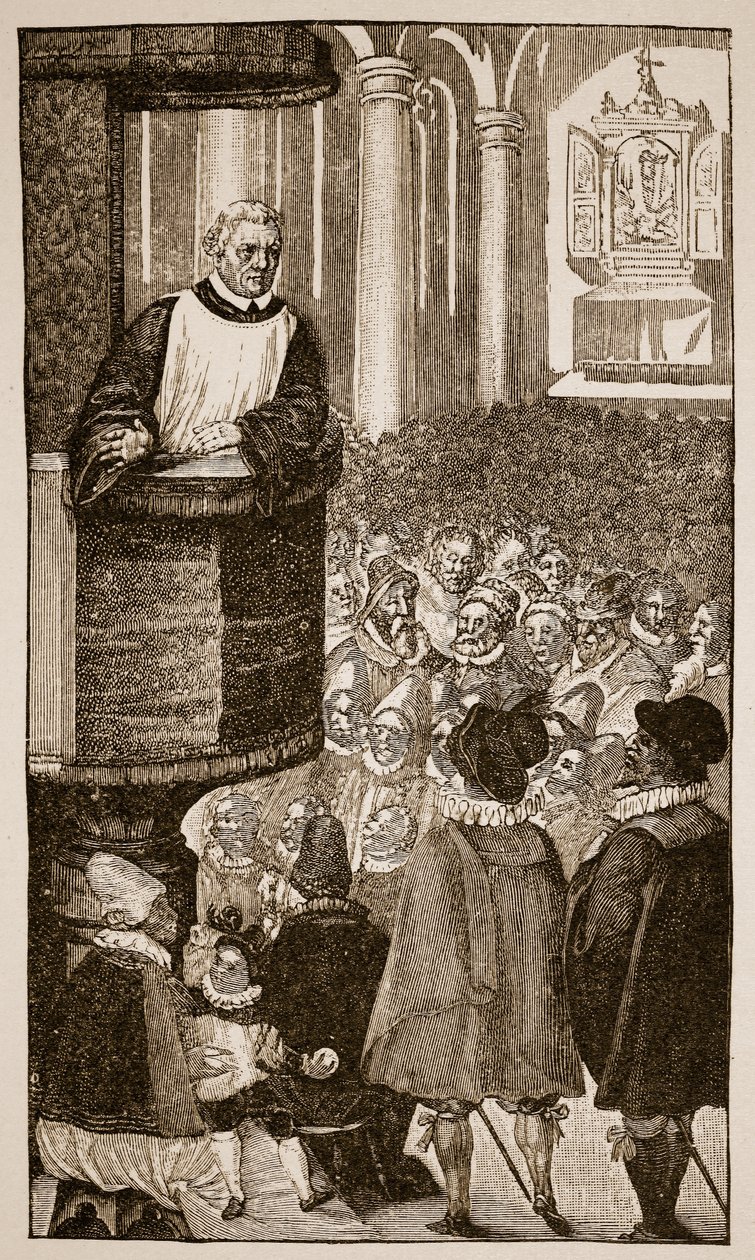 Martin Luther vaazı, c.1517 by German School