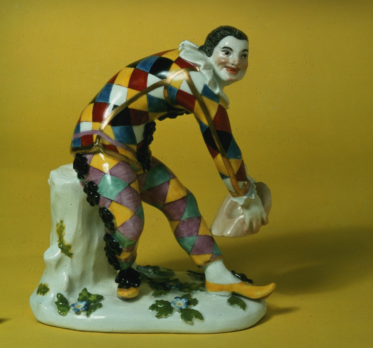 Harlequin Meissen figürü, c.1750 (porselen) by German School