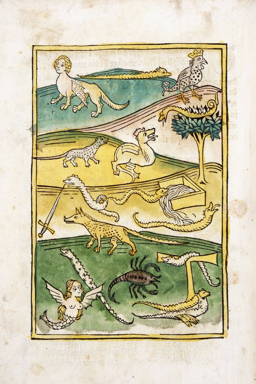 Manzaradaki canavarlar ve yılanlar, 1478 by German School