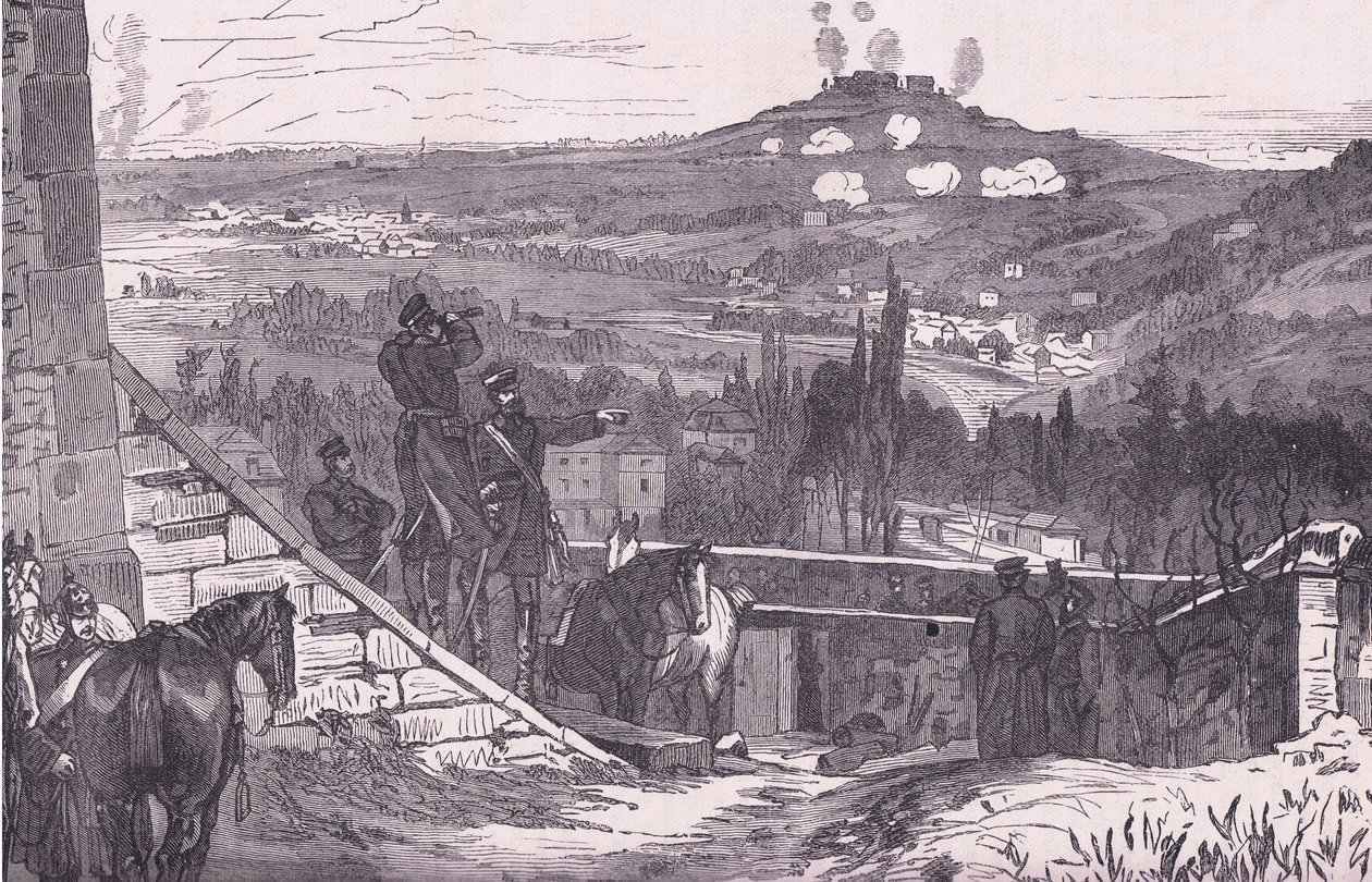 Kuşatma sırasında Valerien Dağı, Cassell ve Company Limited tarafından yayınlanan Fransa ve Almanya arasındaki Savaşın Cassells Tarihi, c.1890 (lito) by German School
