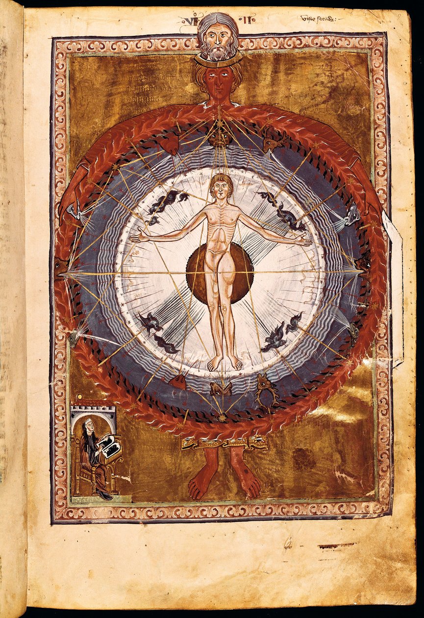 Ms 1942 Kozmik Küreler ve İnsan, "Liber Divinorum Operum"dan Bingen