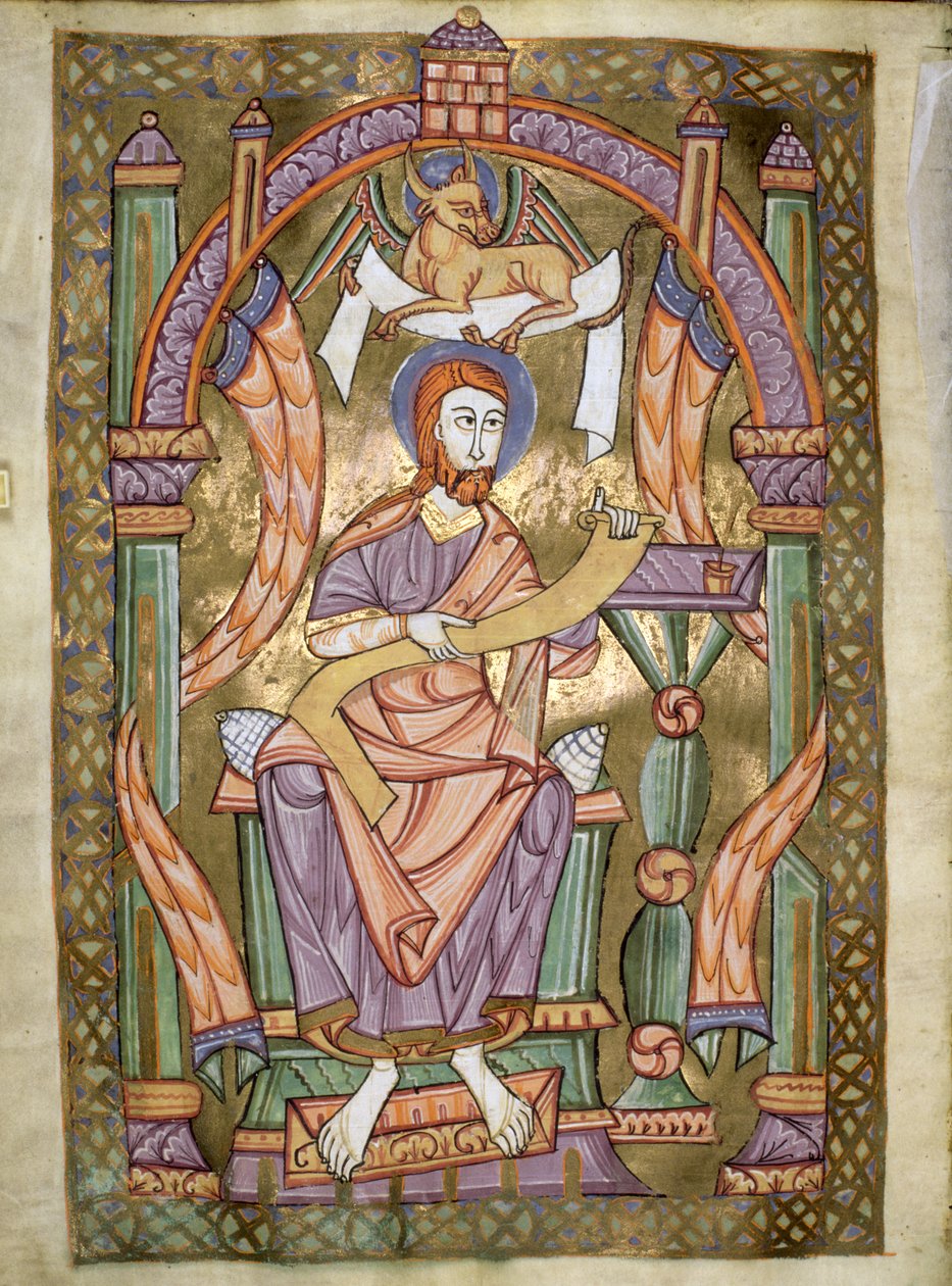 Ms Czart 1207 IV fol CXIXv St. Luke the Evangelist, The Evangeliarium of the Plock Katedrali, c.1075 by German School