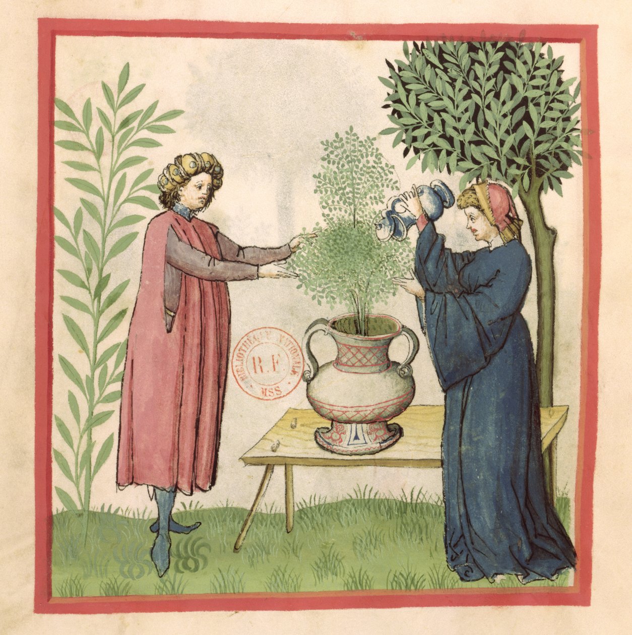Ms Lat 9333 fol.30 Mercanköşk, Tacuinum Sanitatis