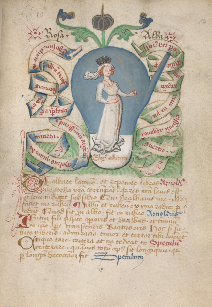 Ms Sloane 2560, Simya İncelemelerinden f.14, 15. yüzyılın sonları (parşömen) by German School