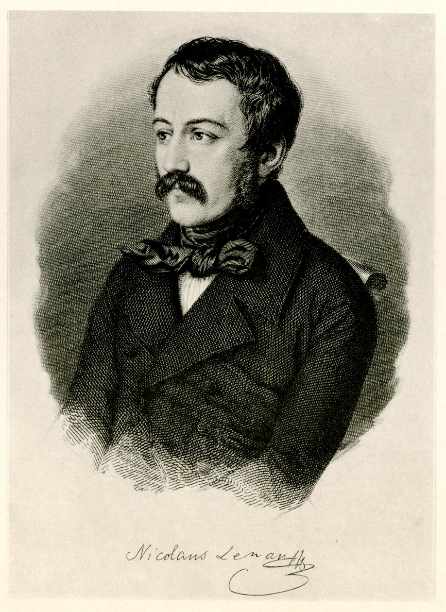 Nikolaus Lenau, 1884-90 (fototip) by German School