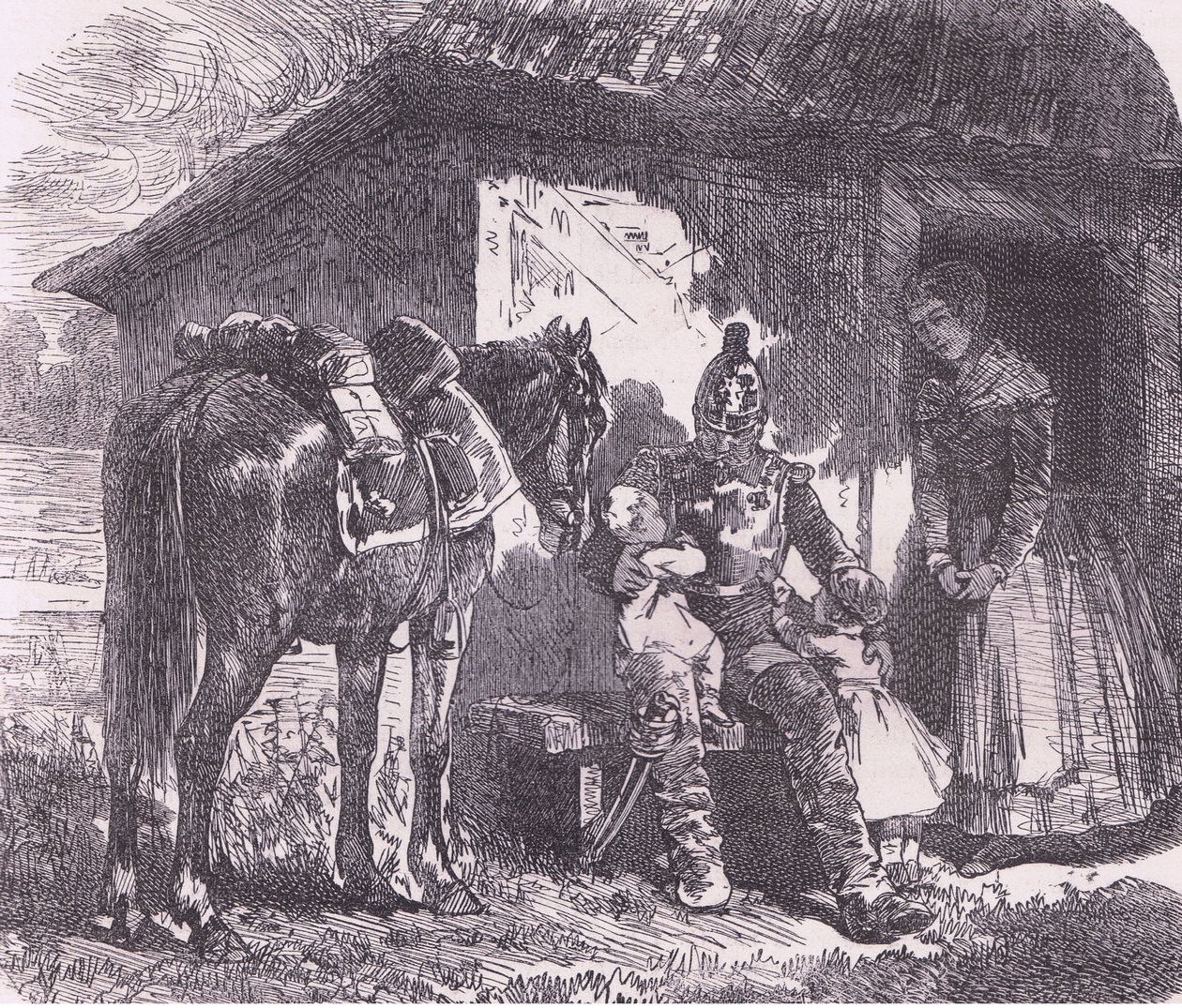 Savaşa kapalı, Cassell ve Company Limited tarafından yayınlanan Fransa ve Almanya arasındaki Savaş Tarihi, Cassells History of the War, c.1890 (litho) by German School