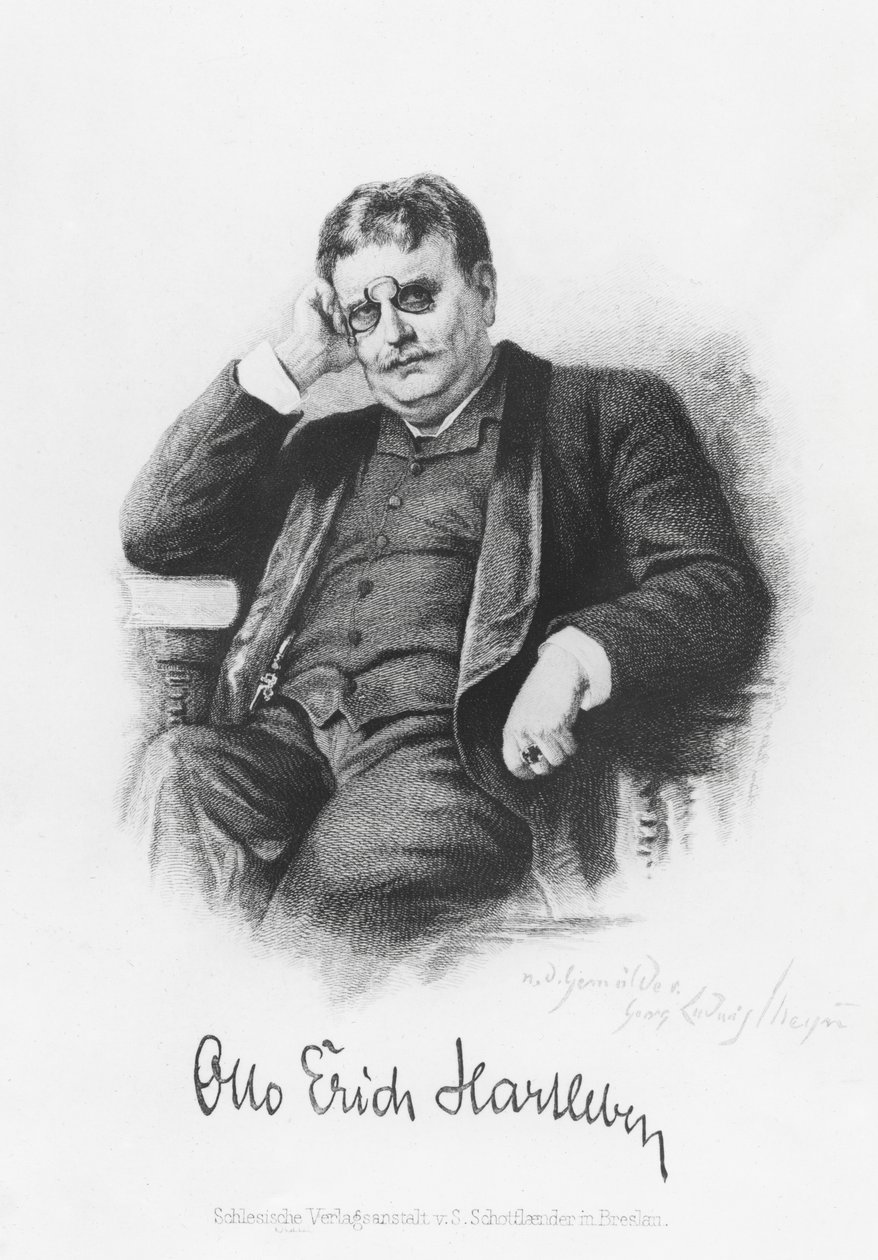 Otto Erich Hartleben (gravür) by German School