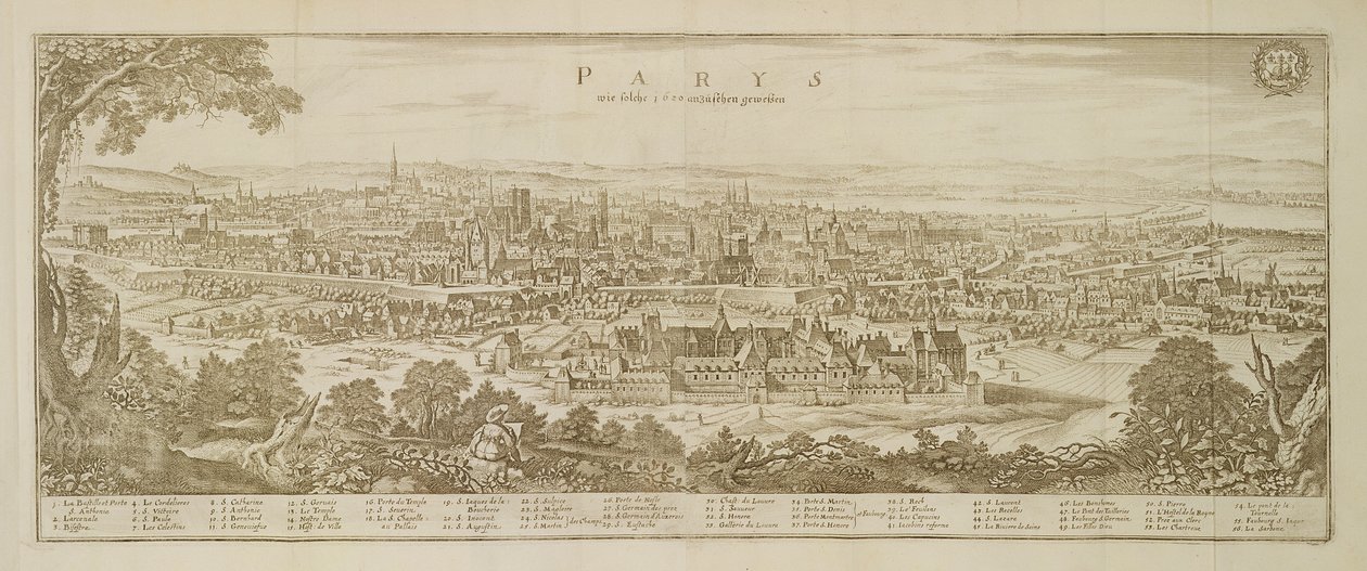 Martin Zeiller (1589-1661) tarafından Topographia Galliae