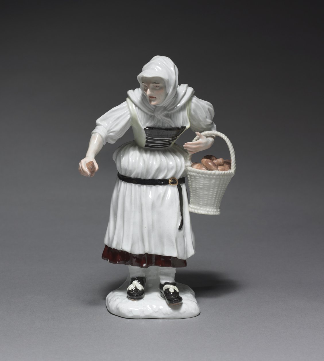 Johann Joachim Kändler tarafından modellenen Köylü Kadın, üretici Meissen Porselen Fabrikası, Almanya by German School