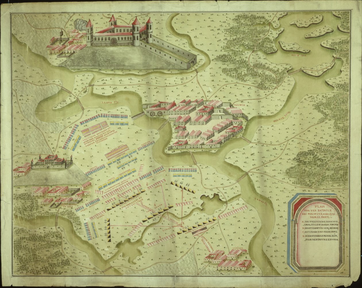 10 Nisan 1741 Mollwitz Savaşı Planı by German School