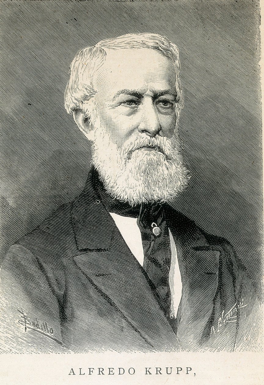 Alfred KRUPP (1812-1887), Alman çelik sanayicisi portresi by German School