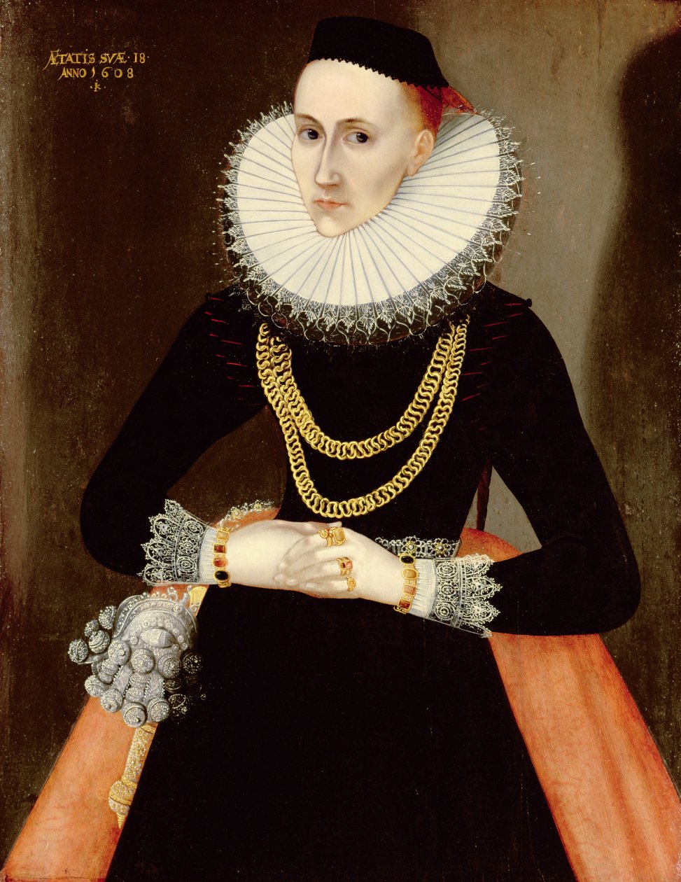 Genç Bir Hanımın Portresi, 1608 by German School