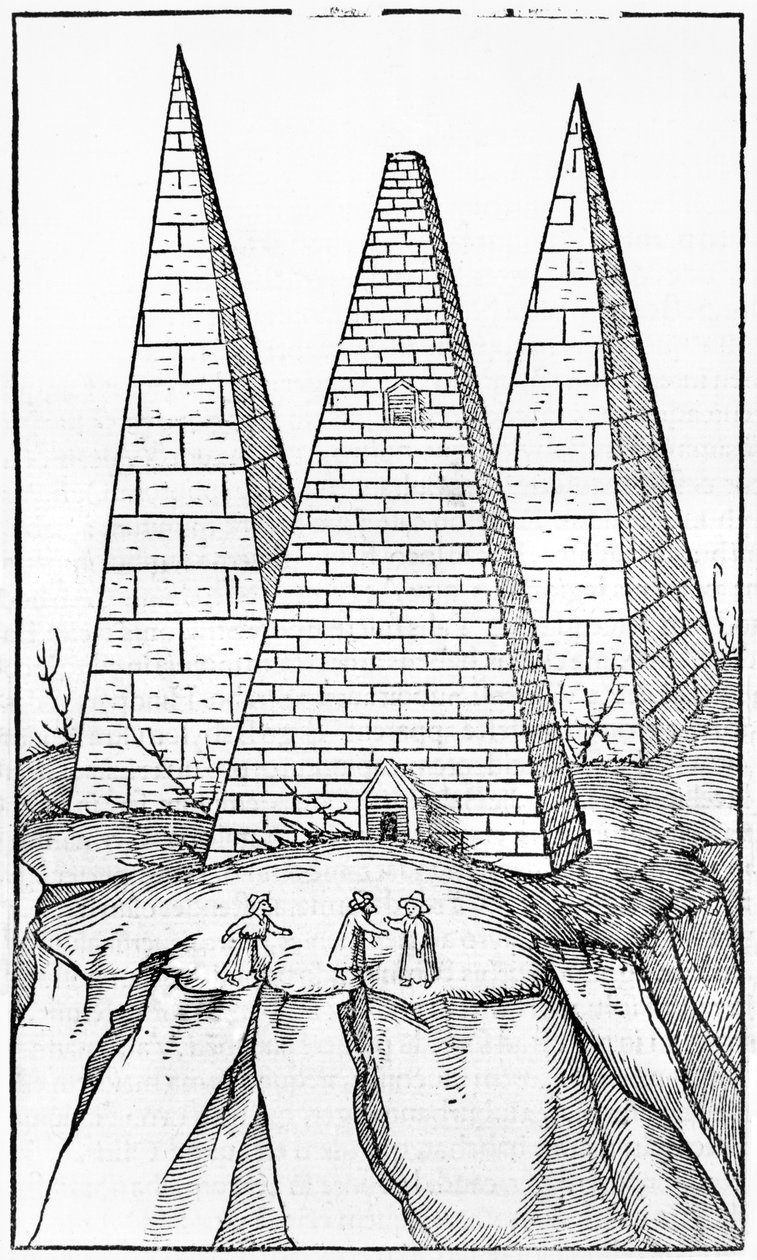 Mısır Piramitleri, Sebastien Munster (1488-1552) Basel tarafından Cosmographie Universelle