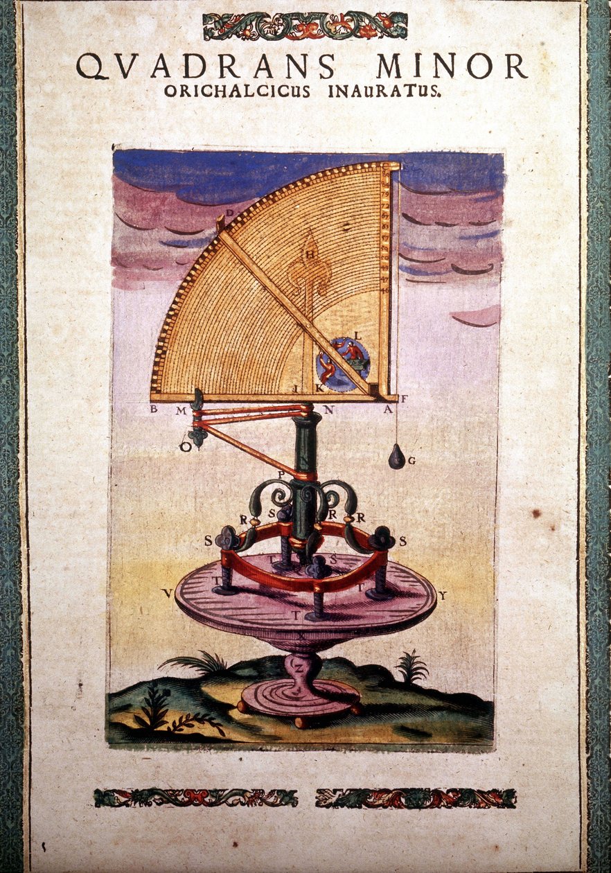 Tycho Brah (1546 - 1601), Wandsbeck tarafından "yerleşik astronomi makineleri" ndeki azimut zodyak kadran by German School