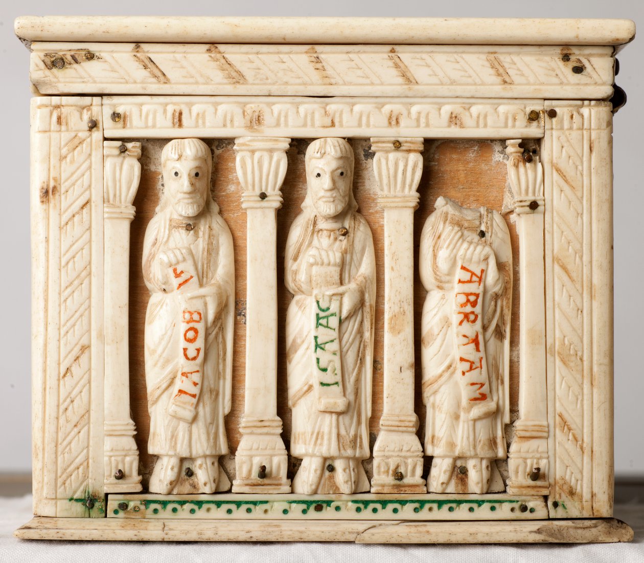 Reliquary tabut, Köln, Almanya, c.1150 (ahşap ve fildişi) by German School