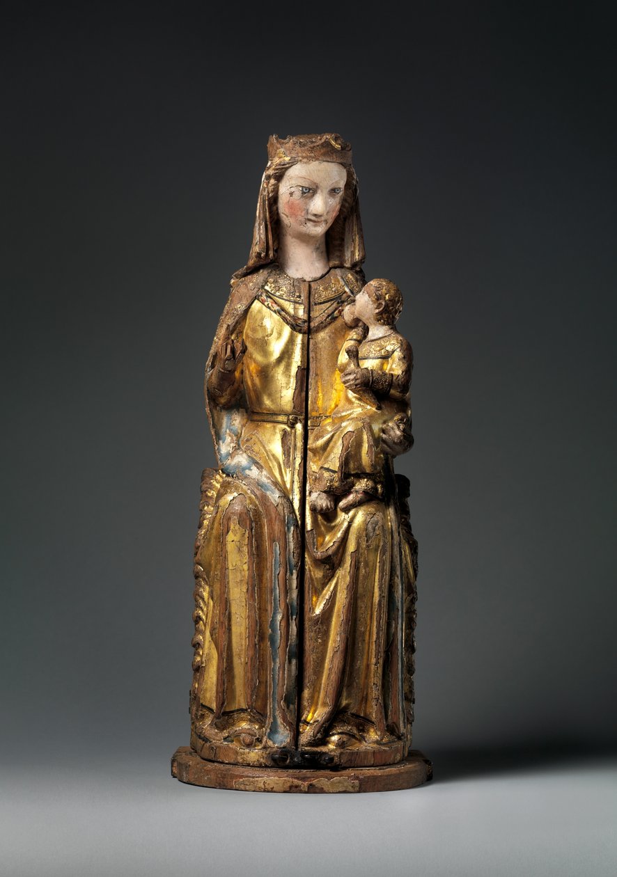 Meryem Ana Tapınağı, kapalı panel, c.1300 (yaldızlı ahşap) by German School
