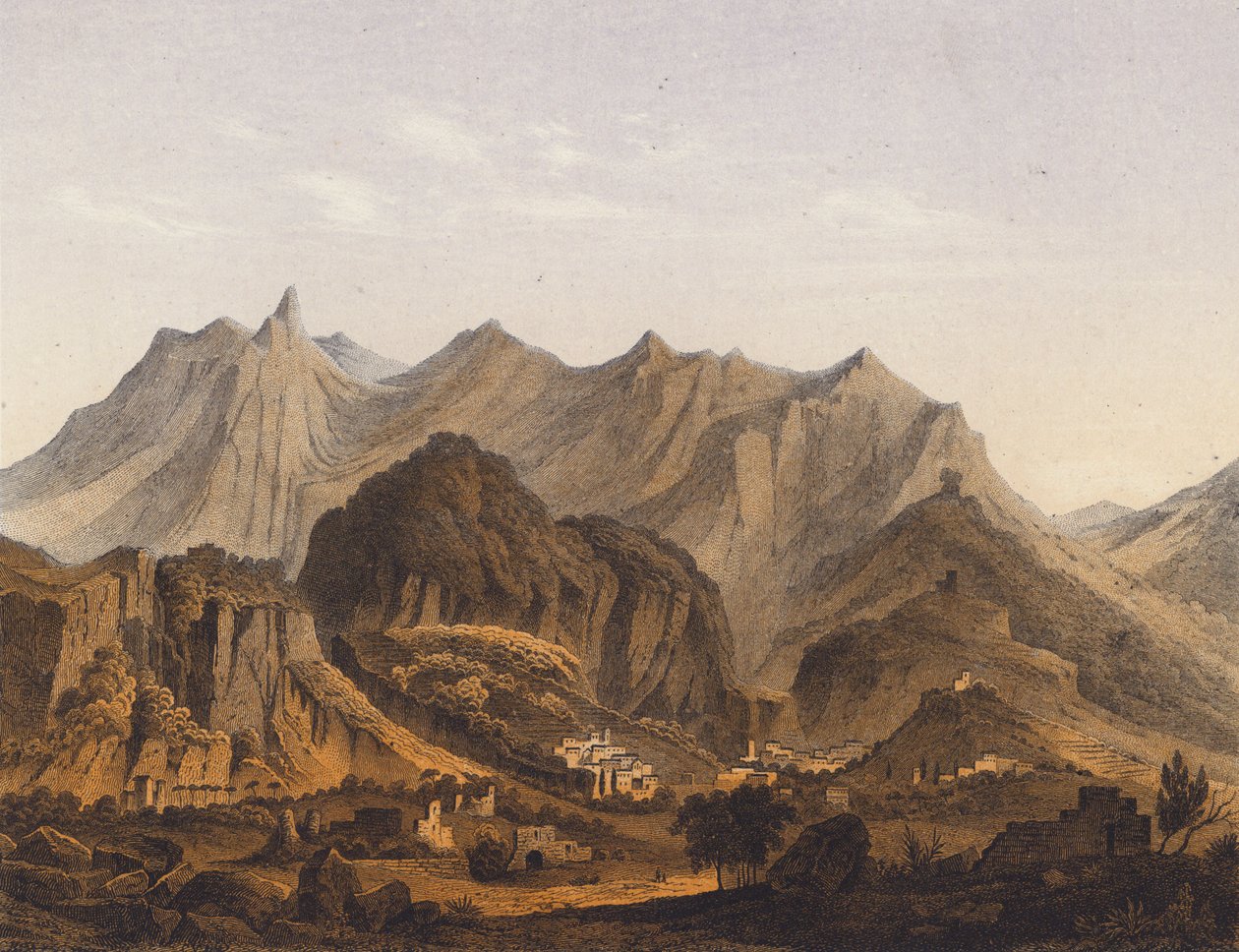 Sparta Bölgesi, Yunanistan (renkli lito) by German School