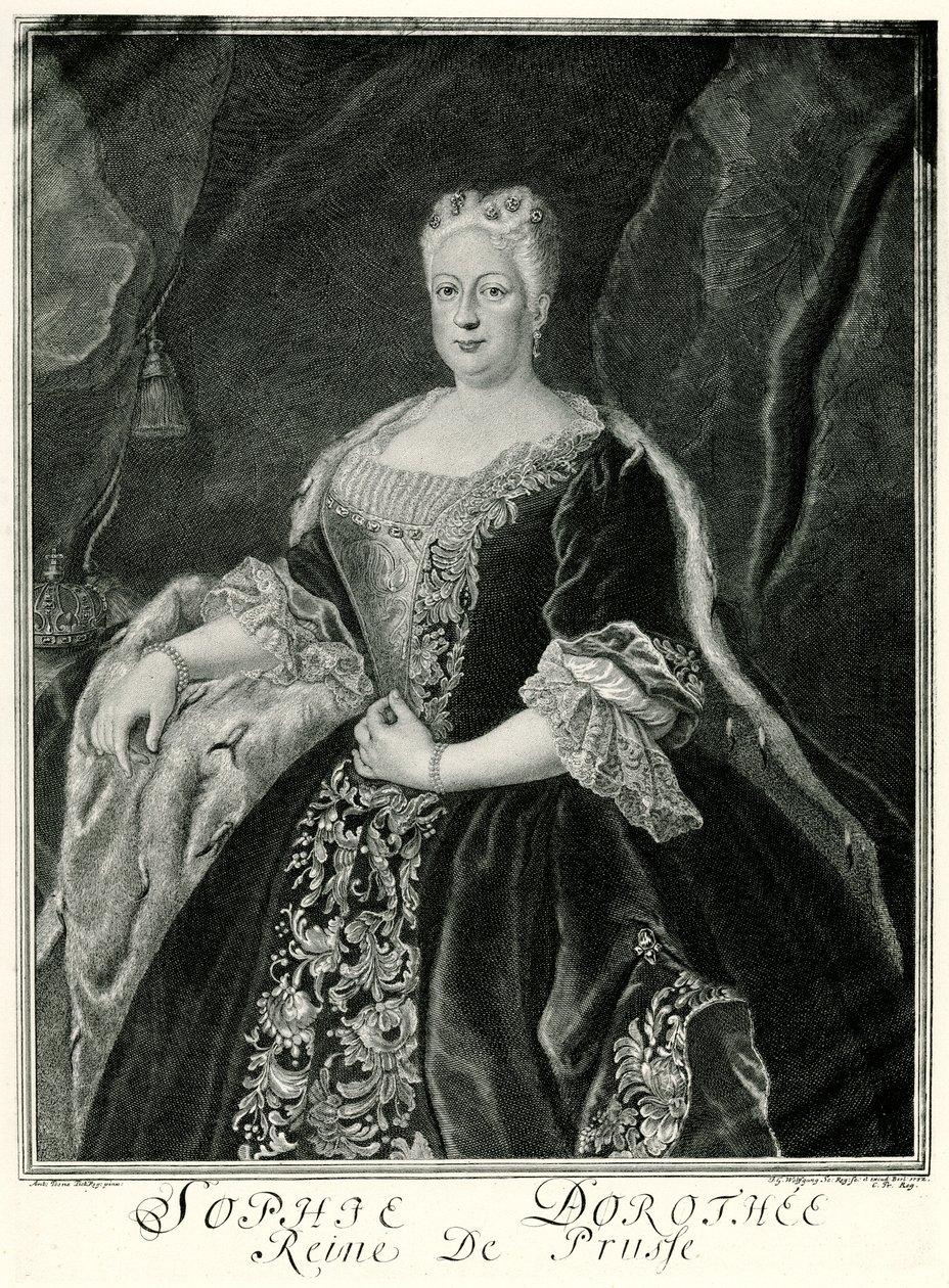 Sophie Dorothea, Prusya Kraliçesi (1687-1757) (fototip) by German School