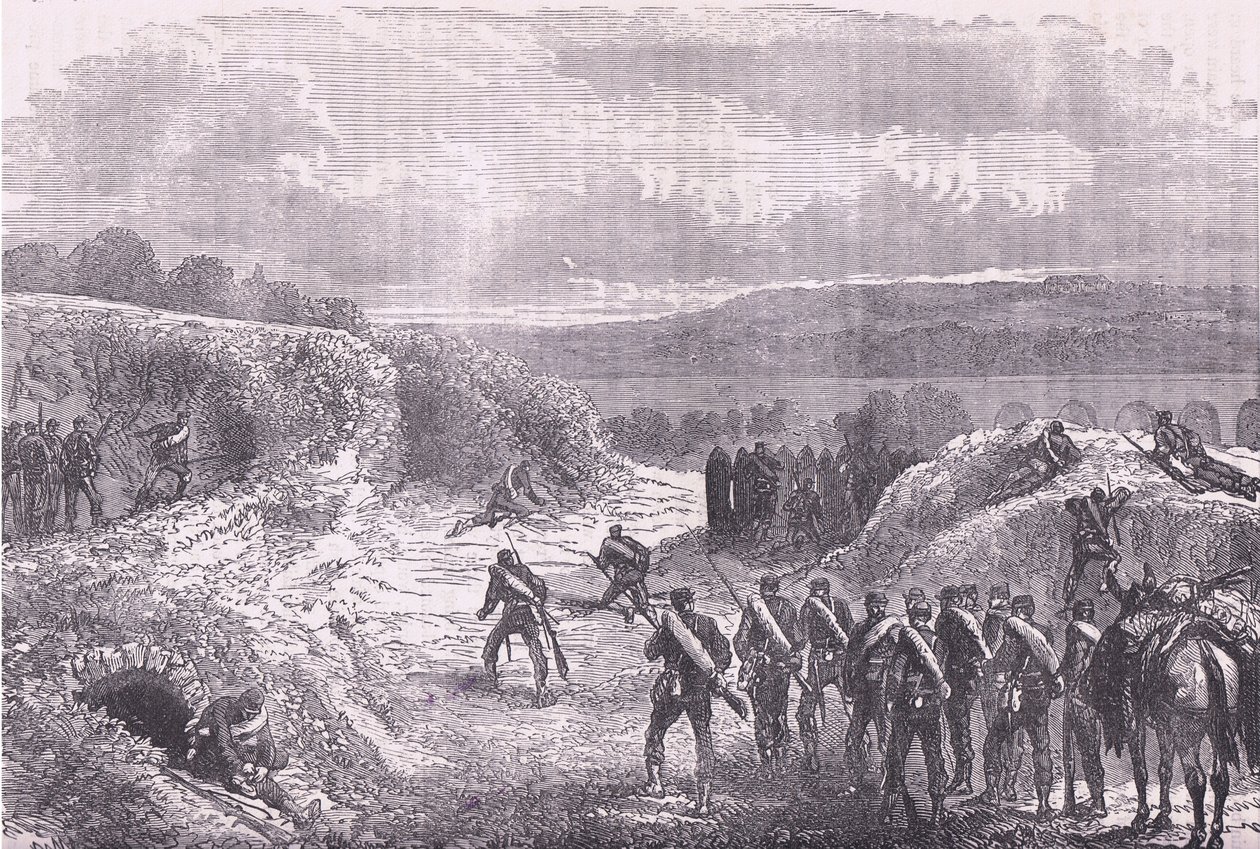 Paris'ten Sortie, Cassells History of the War Fransa ve Almanya arasındaki Cassell ve Company Limited tarafından yayınlanmıştır, c.1890 (lito) by German School