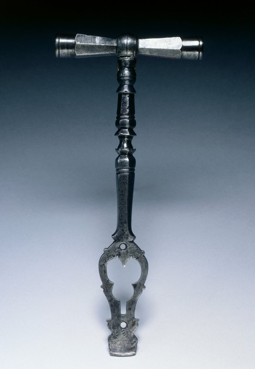 Tekerlek kilitli tabanca için anahtar, c.1600-25 (çelik) by German School