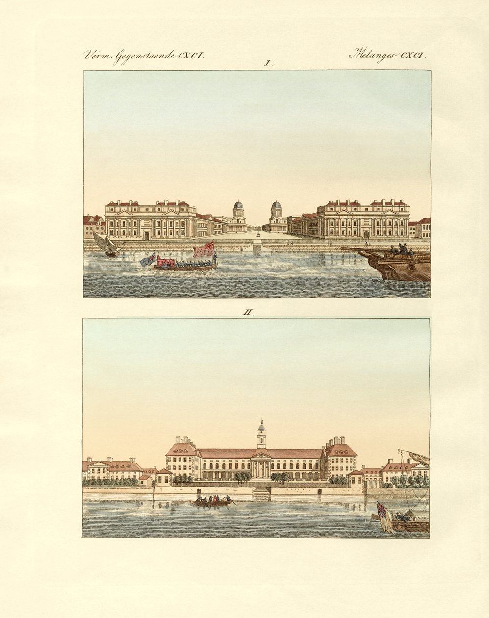 İngiltere'deki garip binalar (renkli gravür) by German School