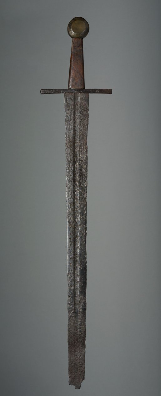 Kılıç, c.1350 (demir, ahşap sap ve pirinç kulplu değiştirmeler) by German School