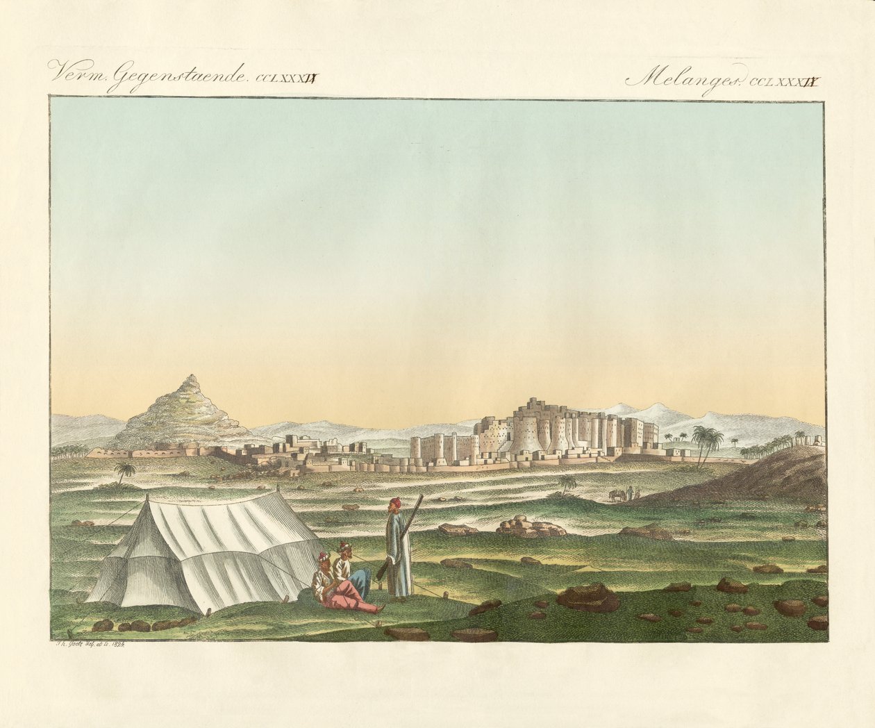 Sywah (renkli gravür) by German School