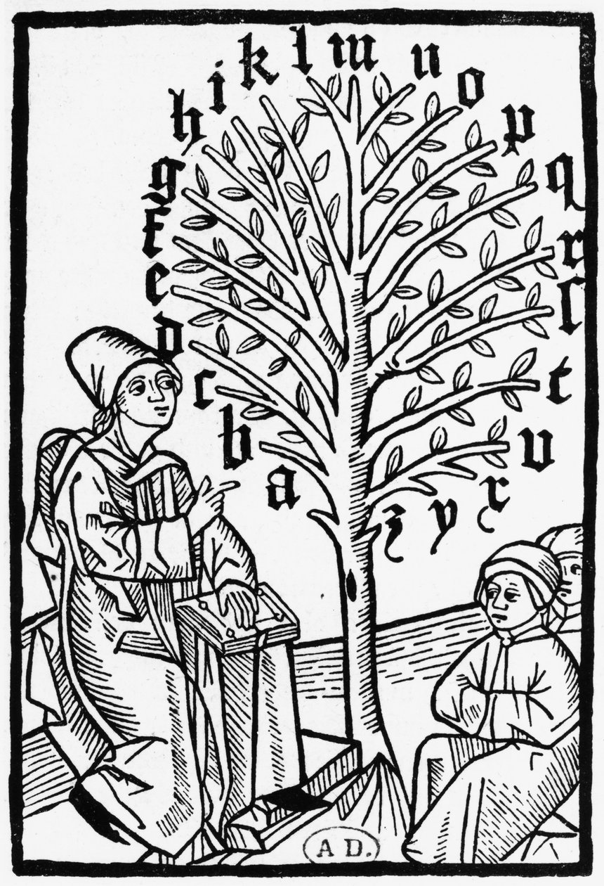 Alfabeyi öğretmek, 1490 by German School