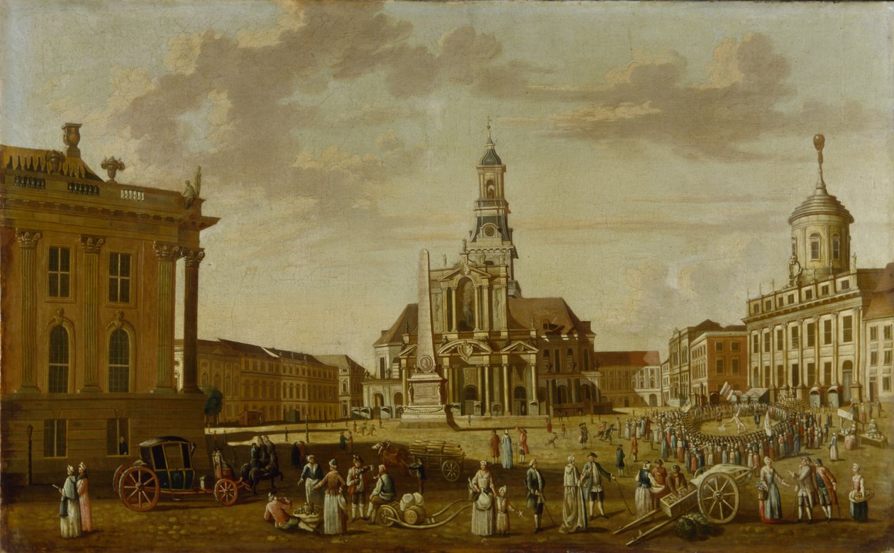 St. Nicholas Kilisesi ve Belediye Binası ile Alter Markt, 1771 by German School