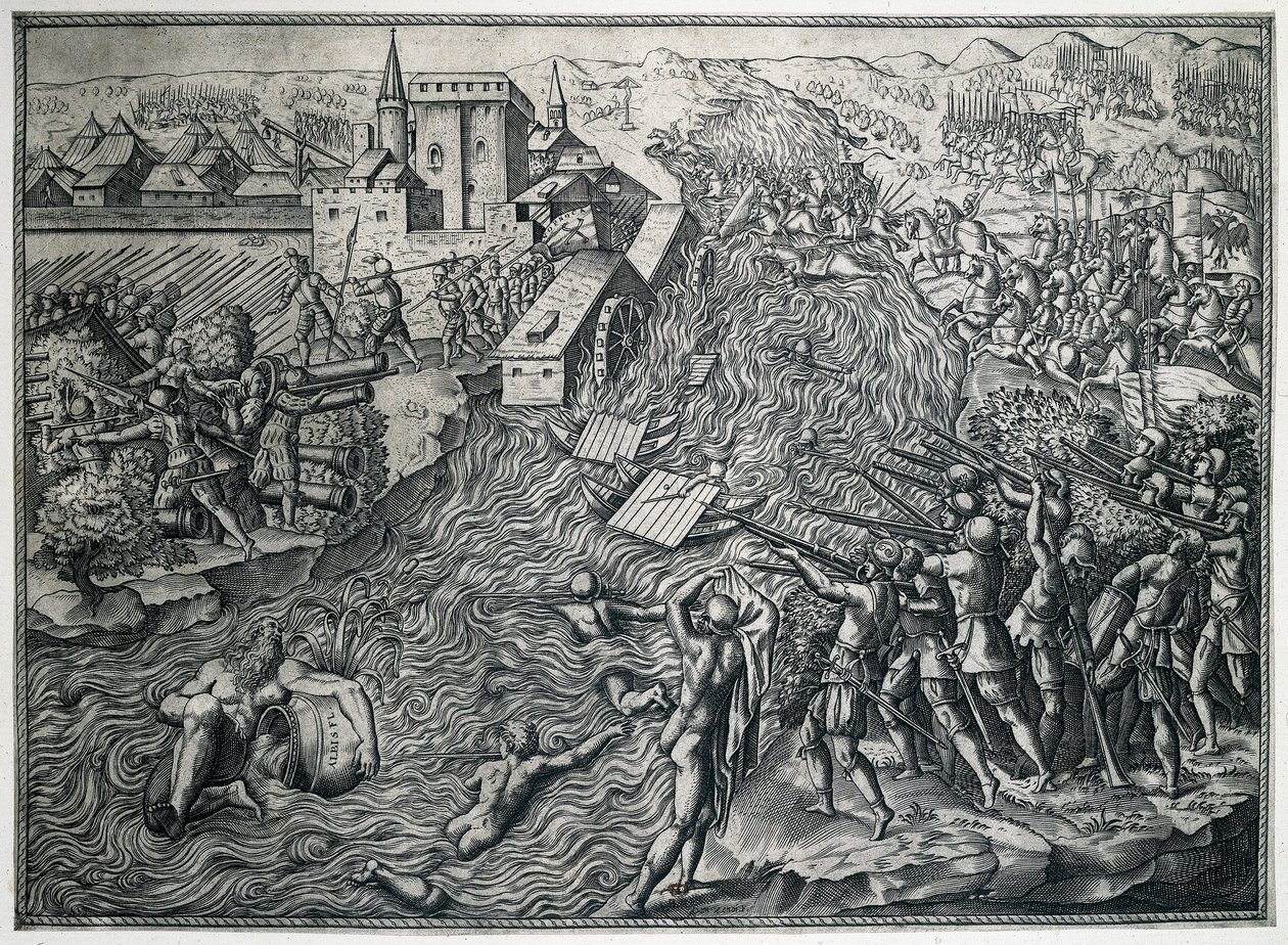Muehlberg Savaşı, 25 Nisan 1547 by German School