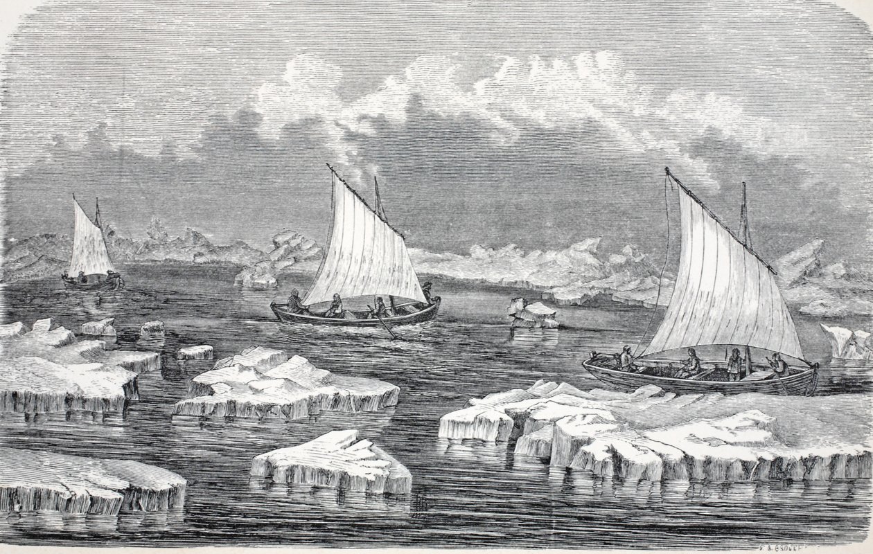Yelken Altındaki Tekneler, pub. Londra 1874 by German School