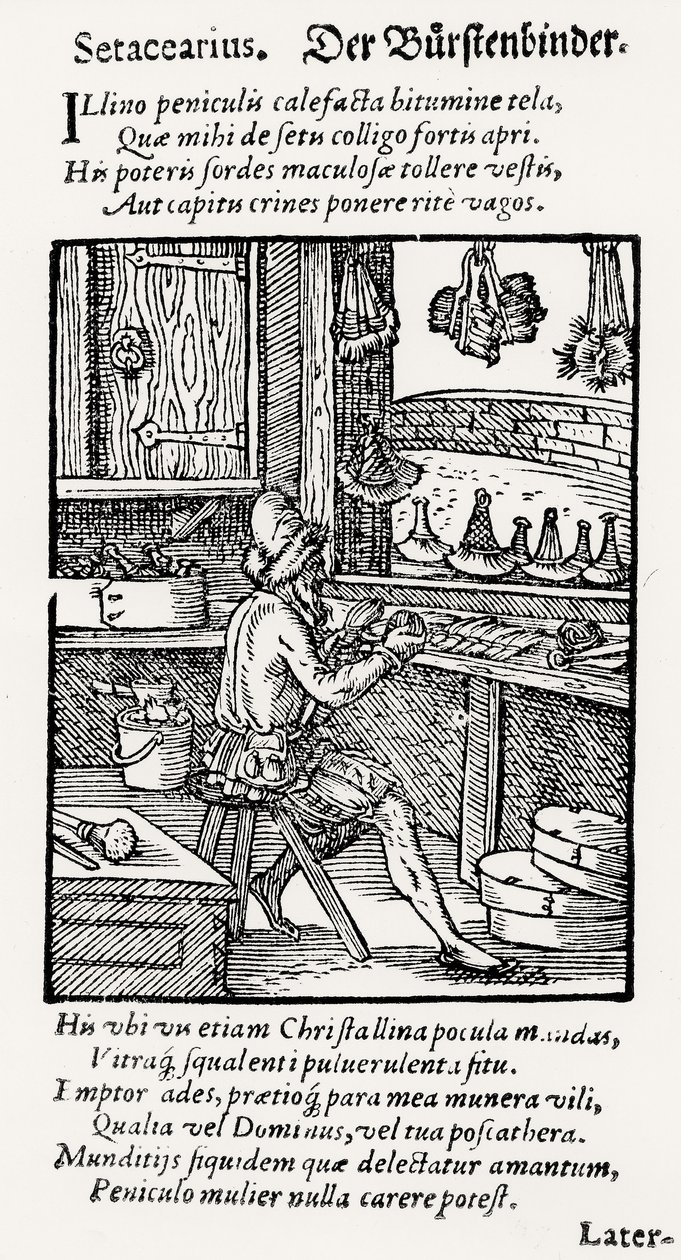 Hartman Schopper tarafından yayınlanan The Bristle Maker by German School