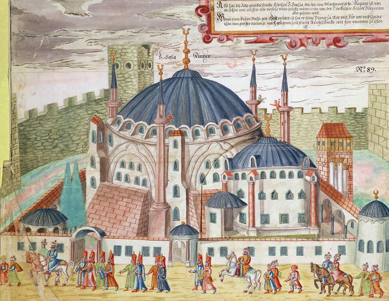 Camiye Dönüşen Ayasofya Kilisesi (kağıt üzerinde wc) by German School