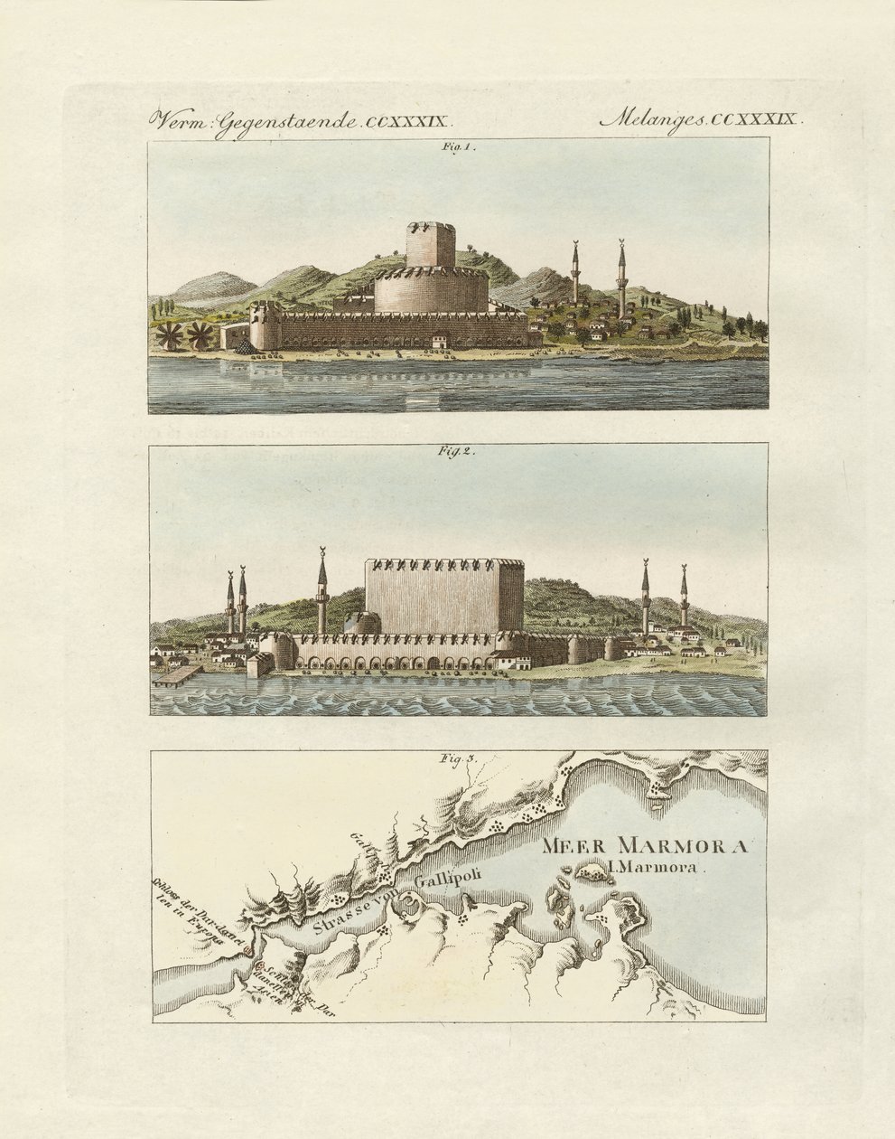 Çanakkale (renkli gravür) by German School